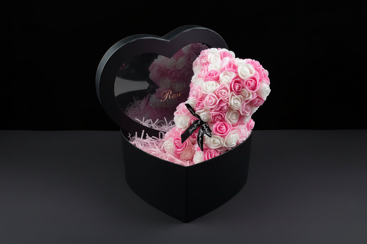 Delightful 25Cm Rose Bear - The Perfect Romantic Gift for Valentine's Day and Special Occasions