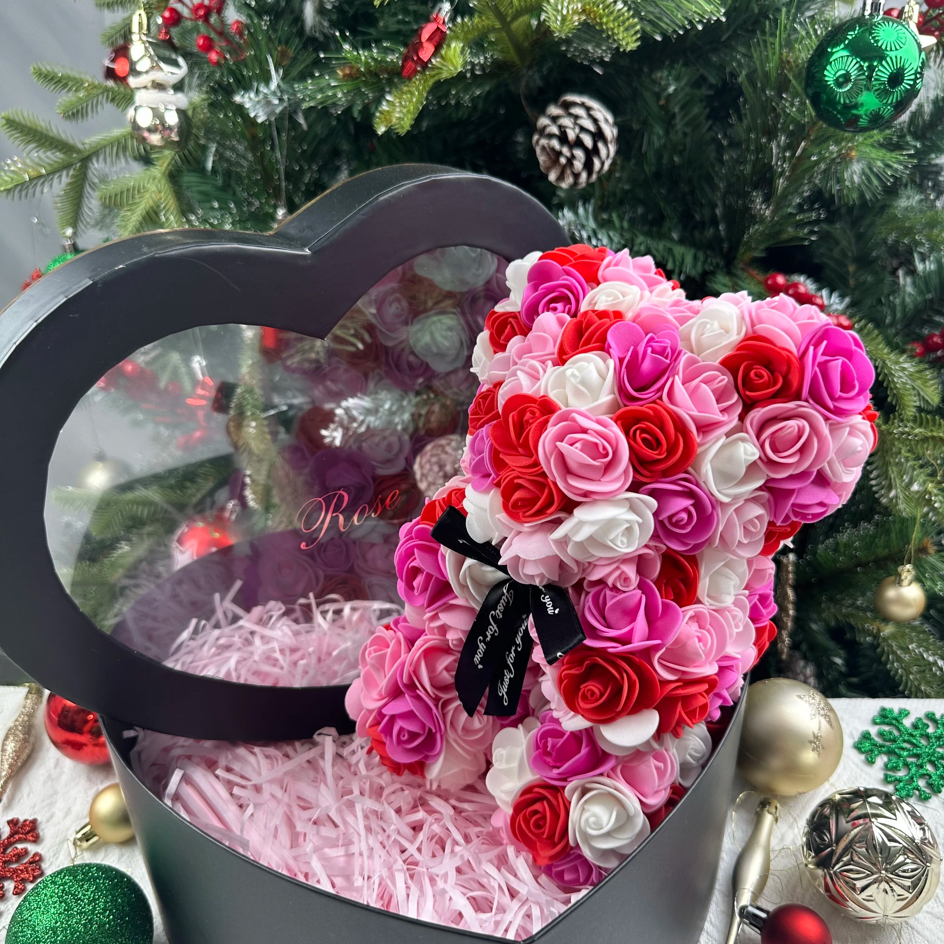 Delightful 25Cm Rose Bear - The Perfect Romantic Gift for Valentine's Day and Special Occasions