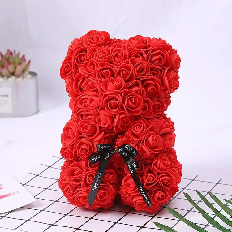 Delightful 25Cm Rose Bear - The Perfect Romantic Gift for Valentine's Day and Special Occasions
