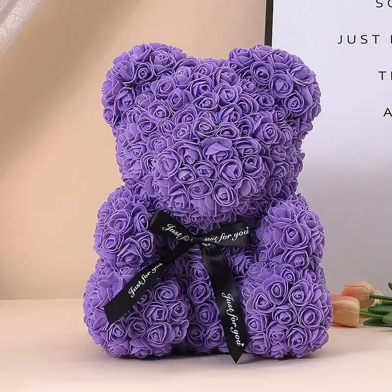 Delightful 25Cm Rose Bear - The Perfect Romantic Gift for Valentine's Day and Special Occasions