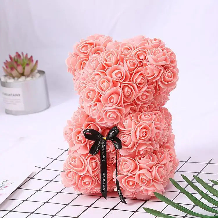 Delightful 25Cm Rose Bear - The Perfect Romantic Gift for Valentine's Day and Special Occasions