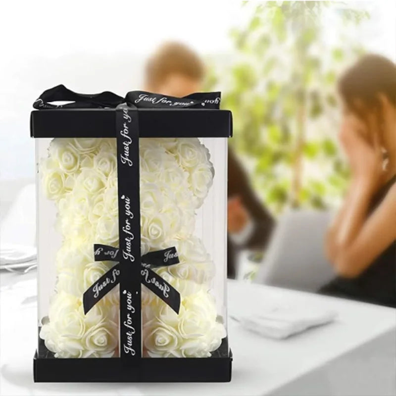 Delightful 25Cm Rose Bear - The Perfect Romantic Gift for Valentine's Day and Special Occasions