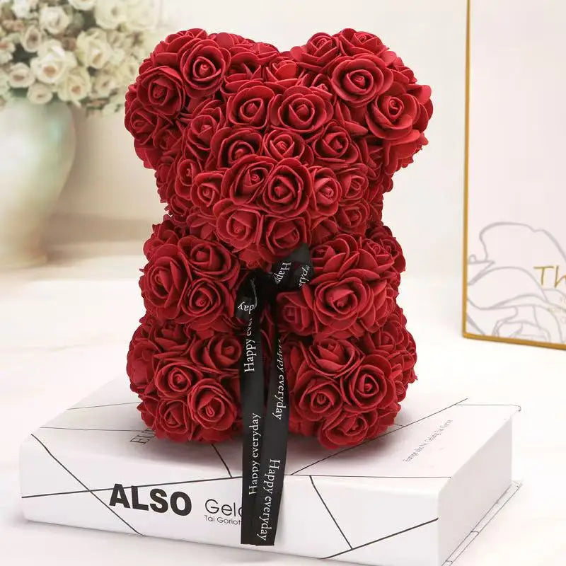 Delightful 25Cm Rose Bear - The Perfect Romantic Gift for Valentine's Day and Special Occasions