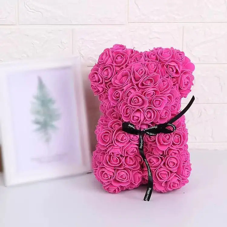 Delightful 25Cm Rose Bear - The Perfect Romantic Gift for Valentine's Day and Special Occasions