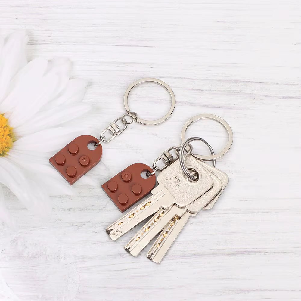 Adorable 2-Piece Love Heart Brick Keychain Set – Perfect Couples Gift for Birthdays and Friendship!